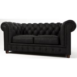 Canapea Inspira Furniture Cambridge 2 Seater Riviera 100 (Black) Thumb