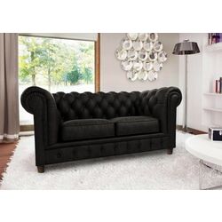 Canapea Inspira Furniture Cambridge 2 Seater Riviera 100 (Black)