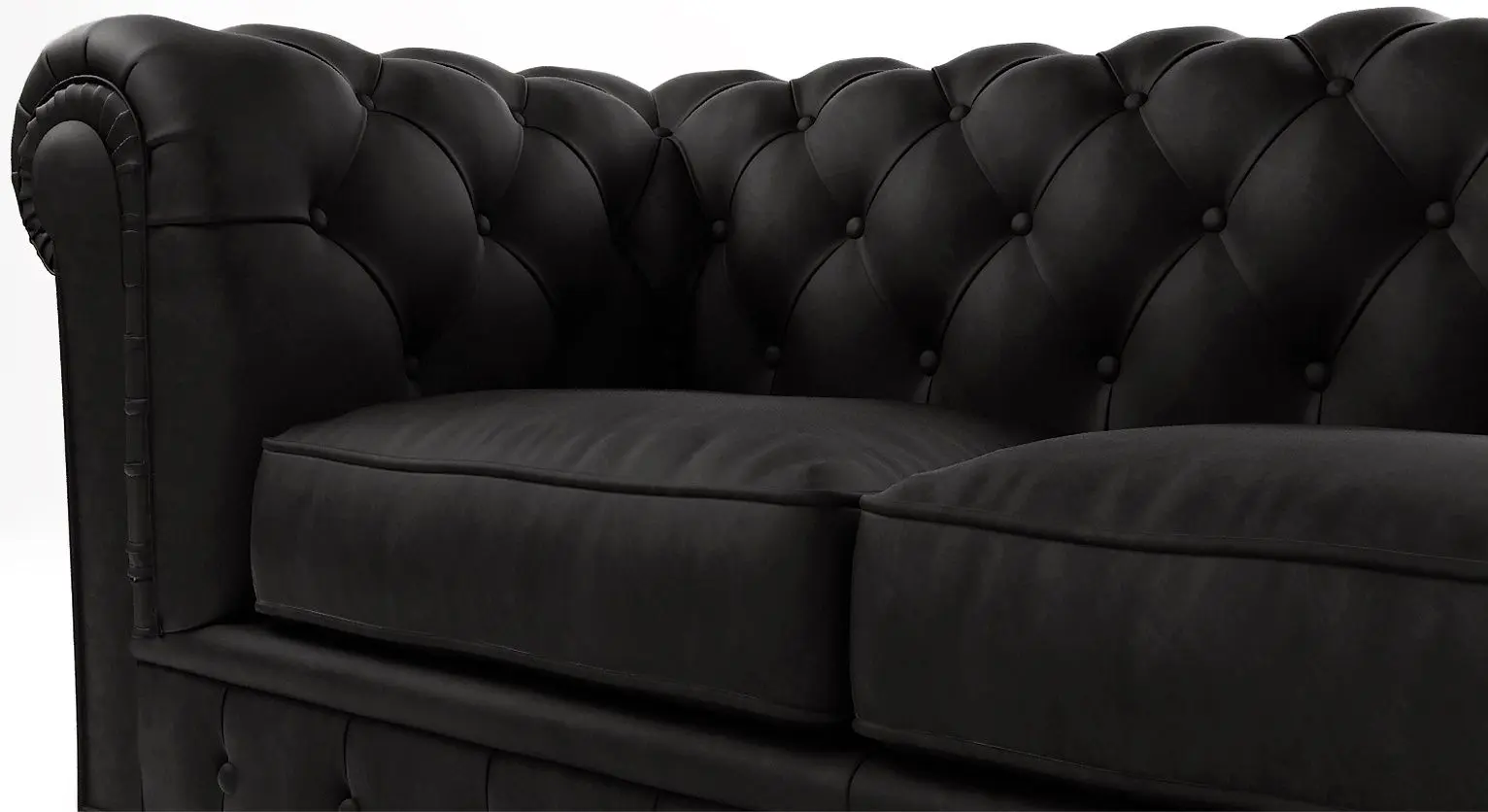 Canapea Inspira Furniture Cambridge 2 Seater Riviera 100 (Black)