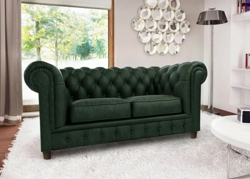 Canapea Inspira Furniture Cambridge 2 Seater Riviera 38 (Dark Green)