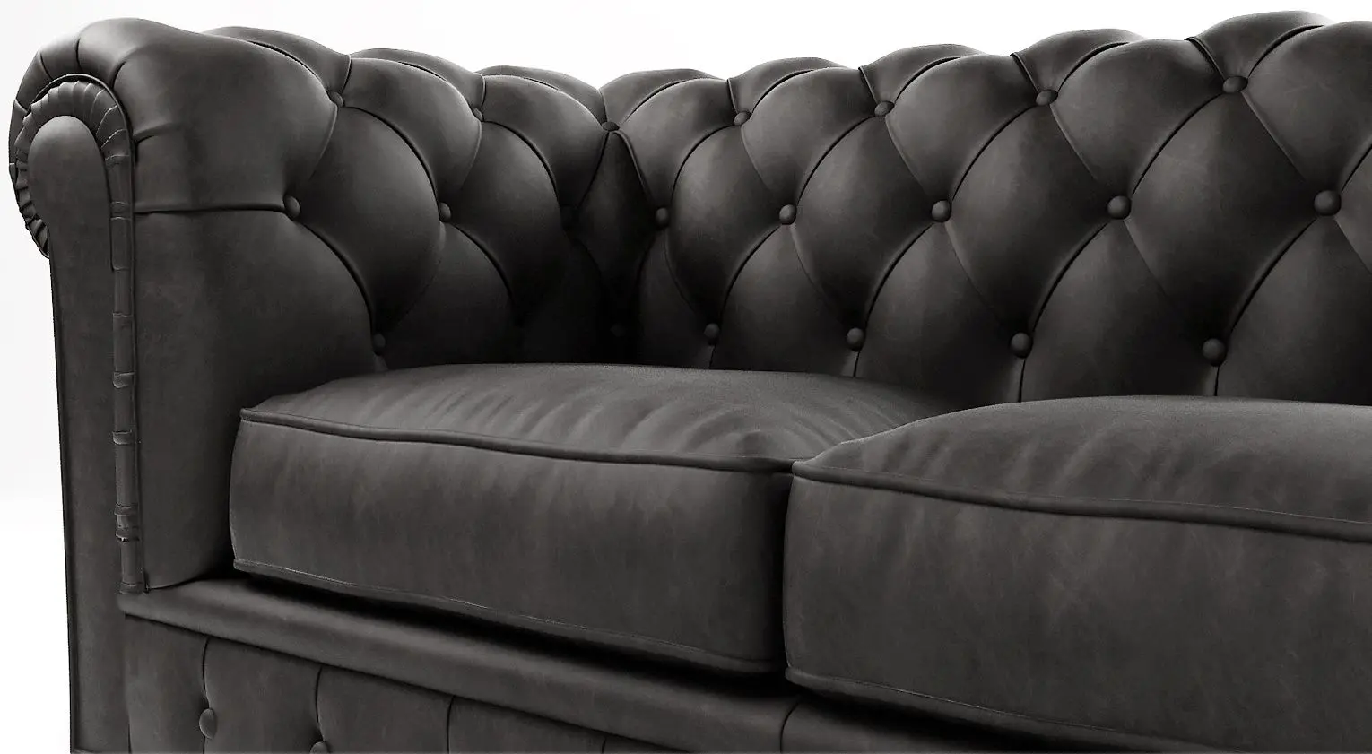 Canapea Inspira Furniture Cambridge 2 Seater Riviera 95 (Gray)