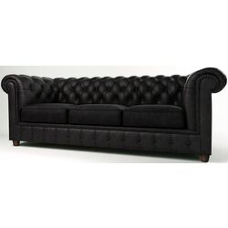Диван Inspira Furniture Cambridge 3 Seater Riviera 100 (Black) Thumb
