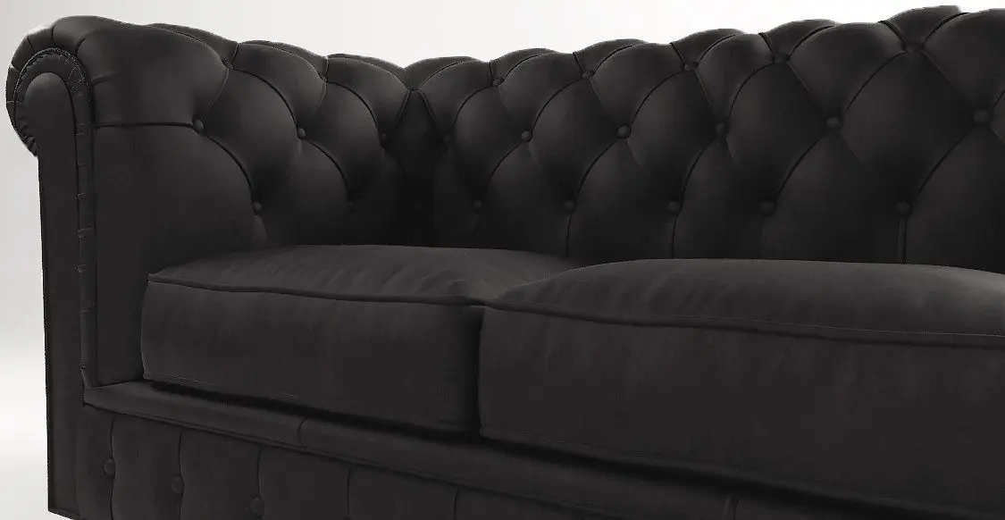 Диван Inspira Furniture Cambridge 3 Seater Riviera 100 (Black)