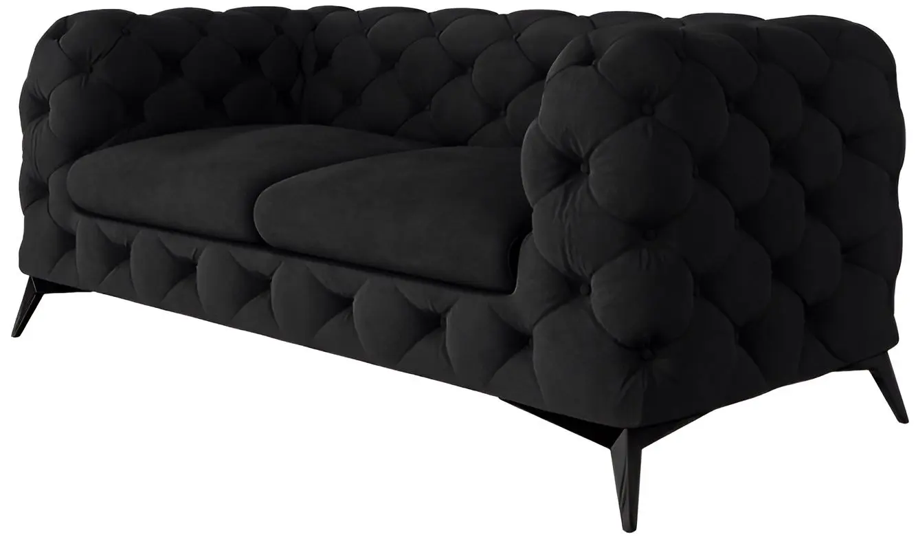 Диван Inspira Furniture Chelsea 2 Seater Riviera 100 (Black)