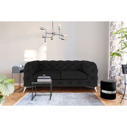 Диван Inspira Furniture Chelsea 2 Seater Riviera 100 (Black) Thumb