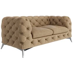 Диван Inspira Furniture Chelsea 2 Seater Riviera 24 (Beige/Silver) Thumb