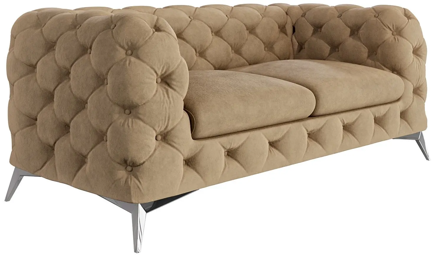 Диван Inspira Furniture Chelsea 2 Seater Riviera 24 (Beige/Silver)