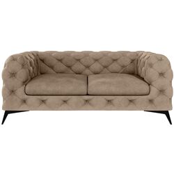 Диван Inspira Furniture Chelsea 2 Seater Riviera 24 (Beige/Silver) Thumb