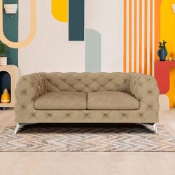 Canapea Inspira Furniture Chelsea 2 Seater Riviera 24 (Beige/Silver)