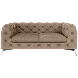 Диван Inspira Furniture Chelsea 2 Seater Riviera 24 (Beige/Silver) Thumb