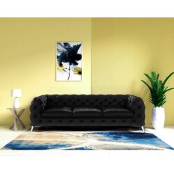 Canapea Inspira Furniture Chelsea 3 Seater Riviera 100 (Black)