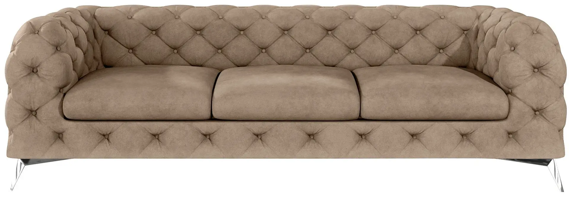 Canapea Inspira Furniture Chelsea 3 Seater Riviera 24 (Beige/Silver)