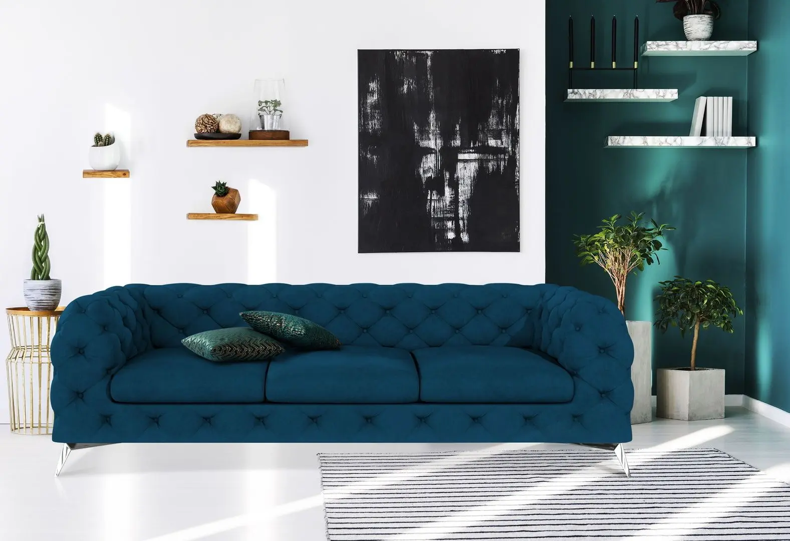 Диван Inspira Furniture Chelsea 3 Seater Riviera 81 (Blue)