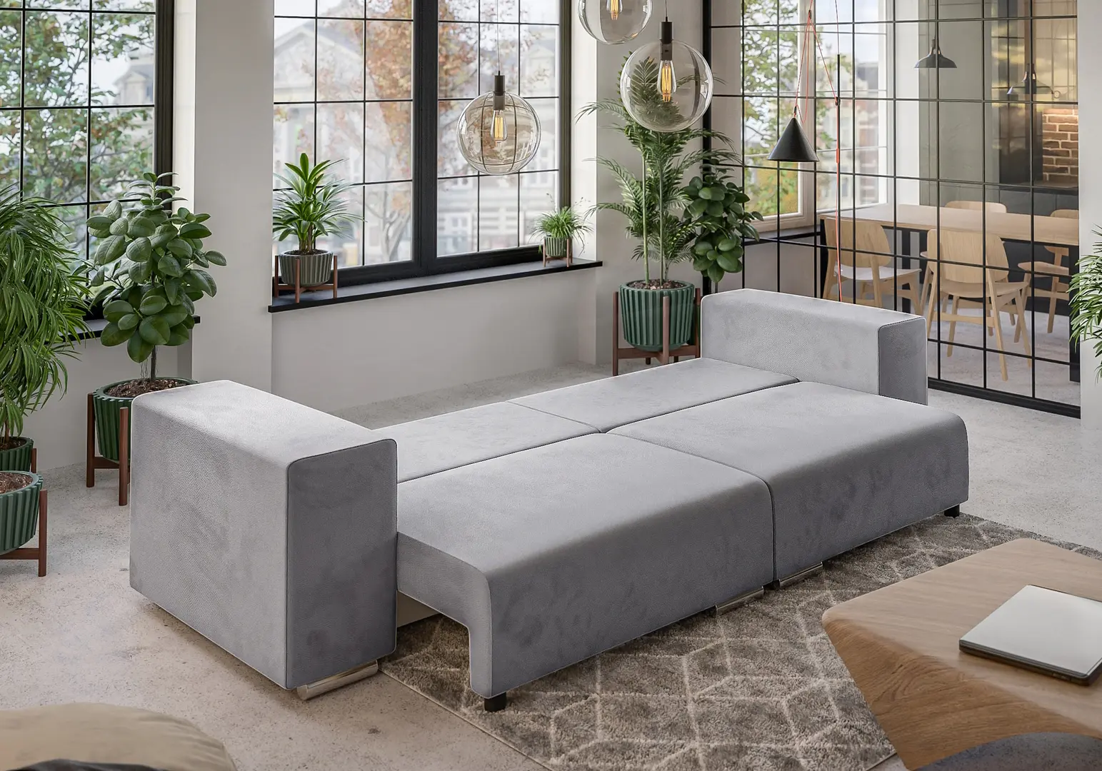 Canapea Inspira Furniture Jumbo SF 5 Seater Enjoy 21 (Grey)