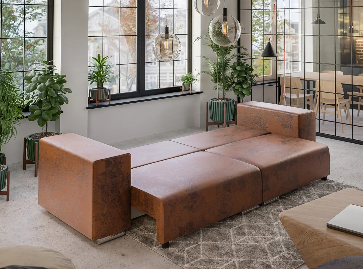 Canapea Inspira Furniture Jumbo SF 5 Seater Gobi 03 (Brown)