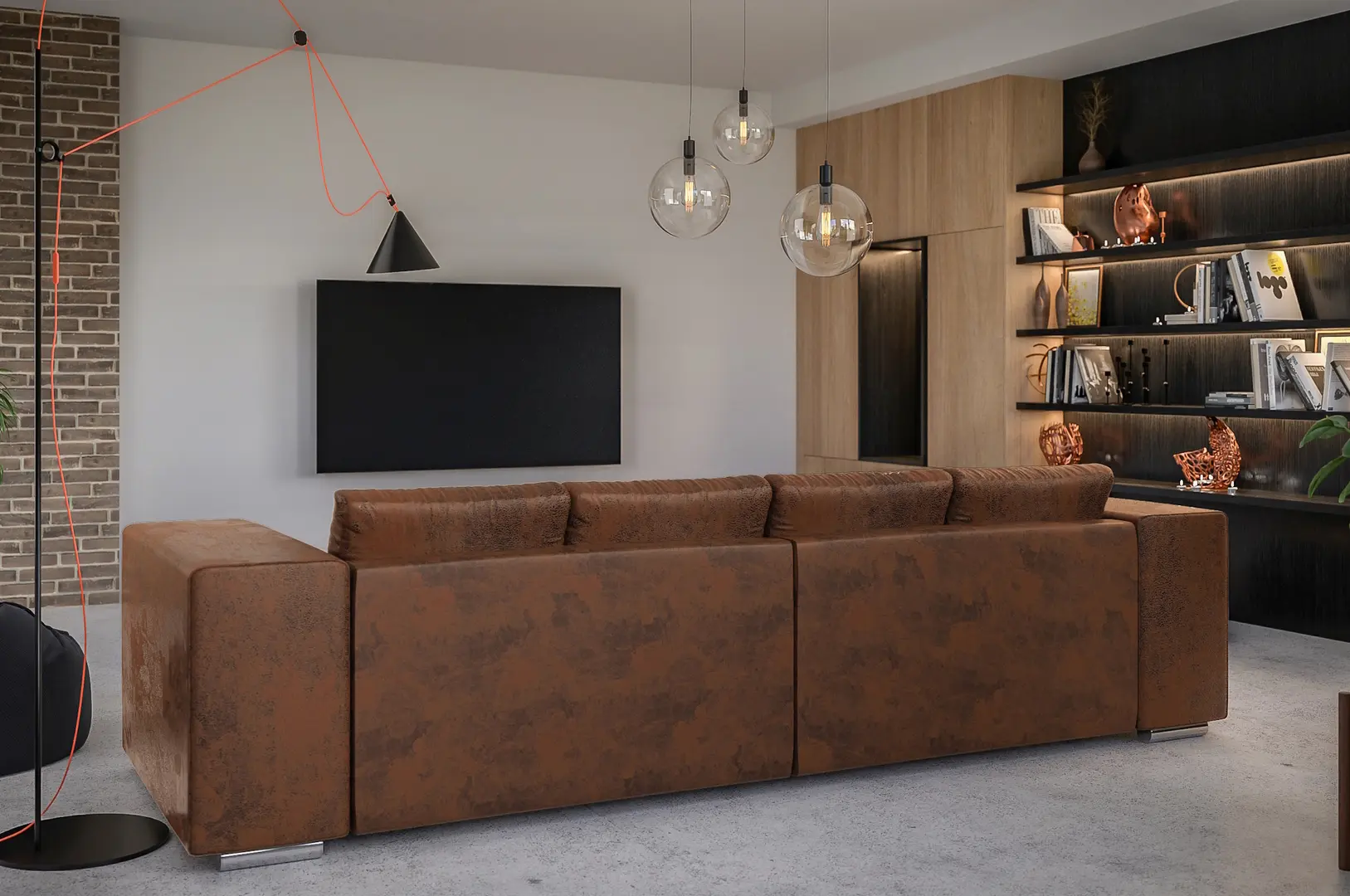 Canapea Inspira Furniture Jumbo SF 5 Seater Gobi 03 (Brown)