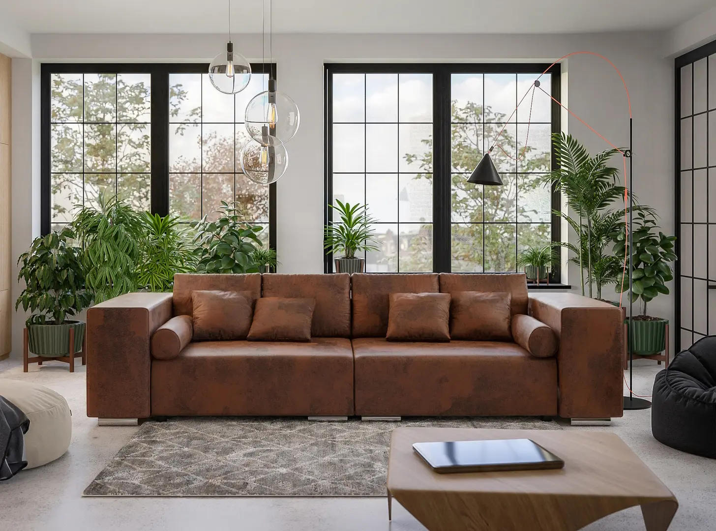 Canapea Inspira Furniture Jumbo SF 5 Seater Gobi 03 (Brown)