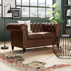 Canapea Inspira Furniture Oxford 2 Seater with Casters/Classic MG 20 (Brown)
