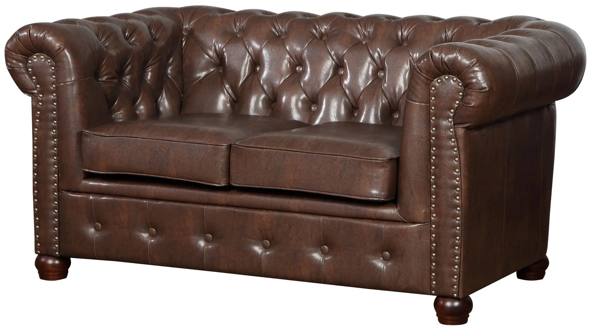 Canapea Inspira Furniture Oxford 2 Seater with Casters/Classic MG 20 (Brown)