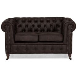 Canapea Inspira Furniture Oxford 2 Seater with Casters Gobi 04 (Brown) Thumb