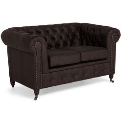 Canapea Inspira Furniture Oxford 2 Seater with Casters Gobi 04 (Brown) Thumb