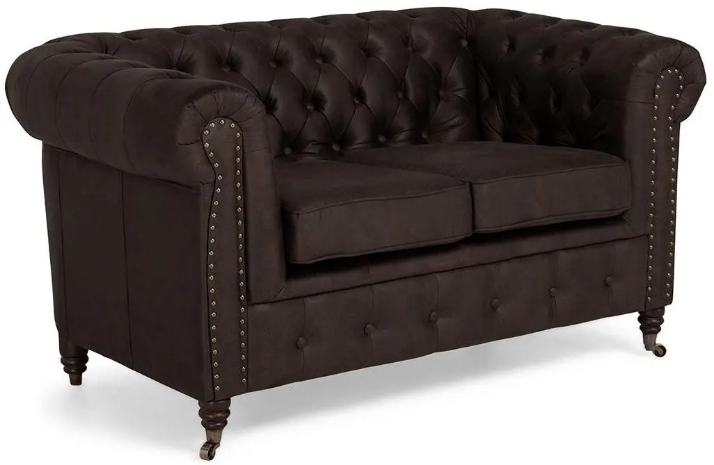 Canapea Inspira Furniture Oxford 2 Seater with Casters Gobi 04 (Brown)