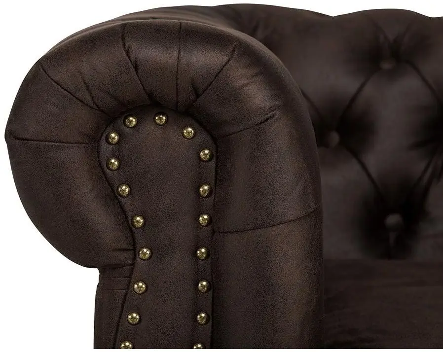 Canapea Inspira Furniture Oxford 2 Seater with Casters Gobi 04 (Brown)