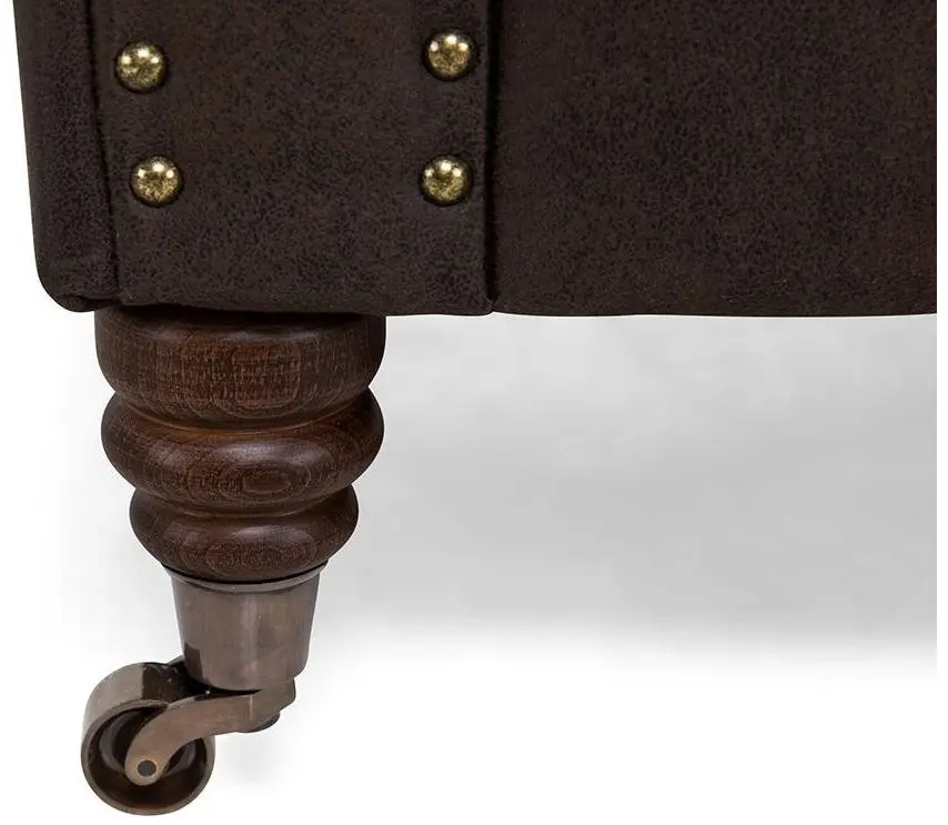 Canapea Inspira Furniture Oxford 2 Seater with Casters Gobi 04 (Brown)