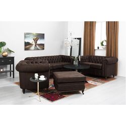Canapea Inspira Furniture Oxford 2 Seater with Casters Gobi 04 (Brown) Thumb