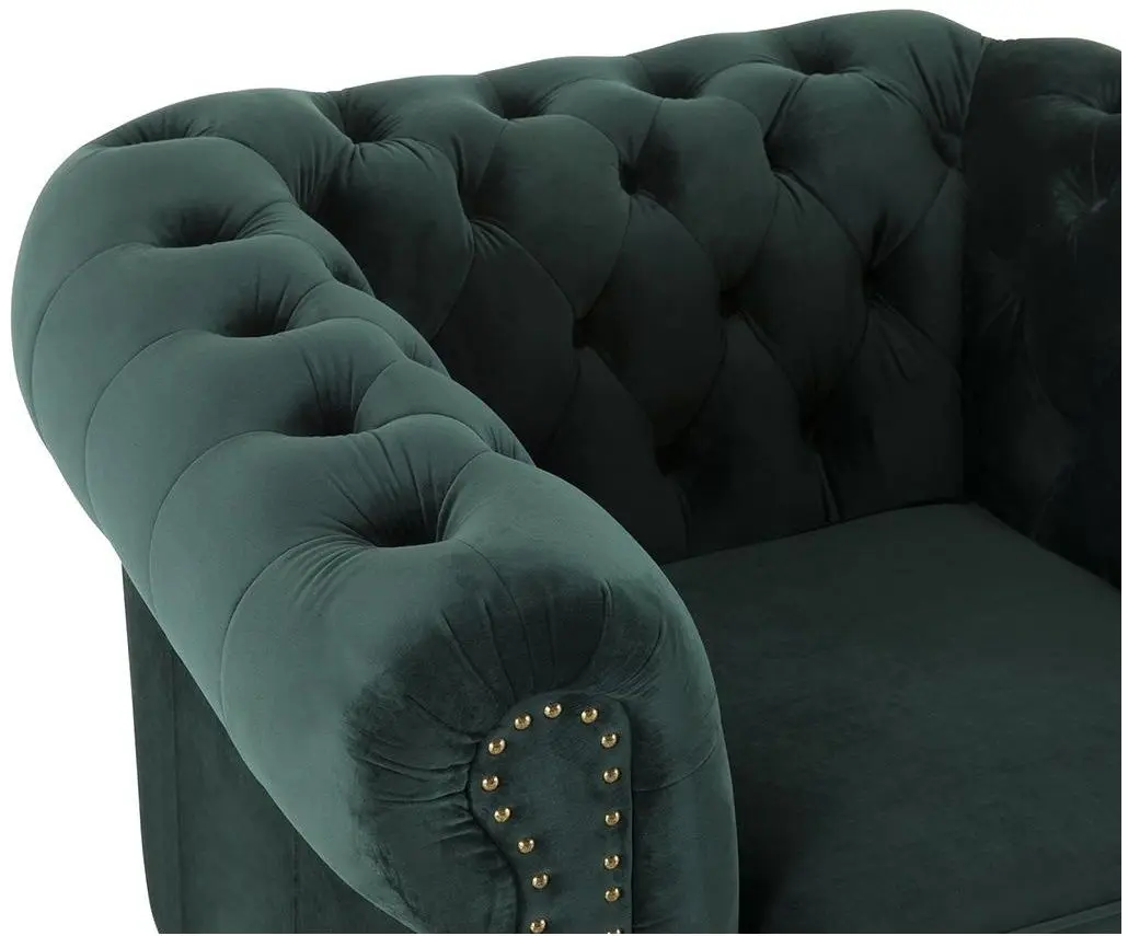 Canapea Inspira Furniture Oxford 2 Seater with Casters Riviera 38 (Dark Green)