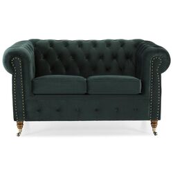Canapea Inspira Furniture Oxford 2 Seater with Casters Riviera 38 (Dark Green) Thumb