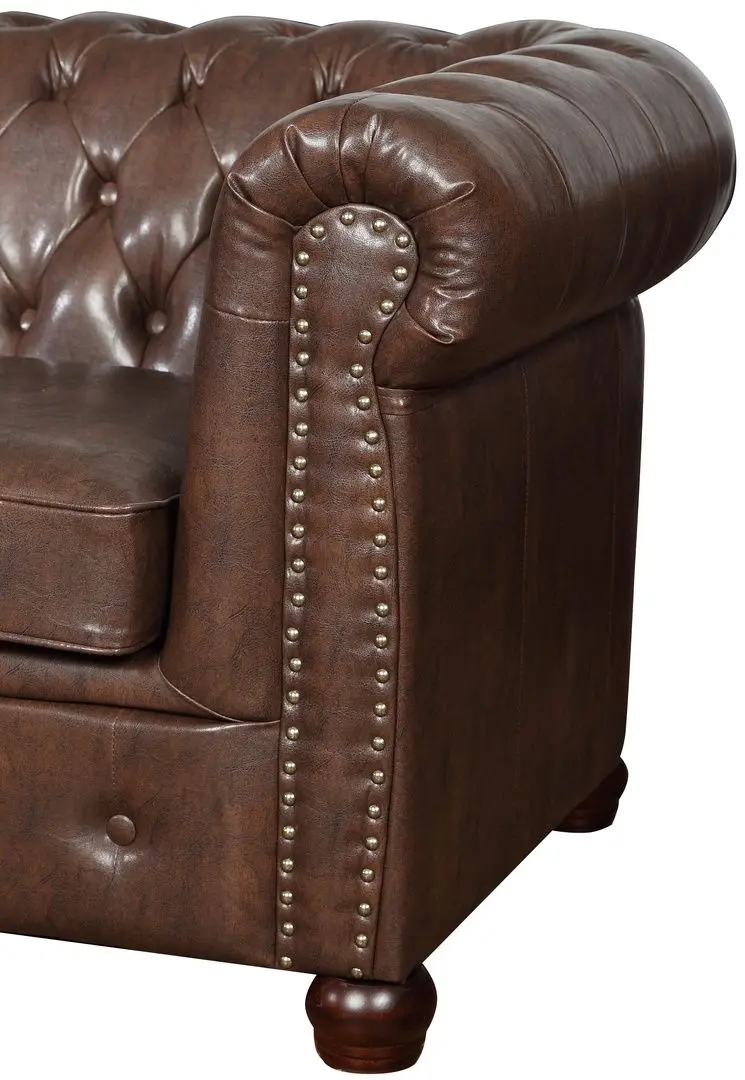 Canapea Inspira Furniture Oxford 3 Seater with Casters/Classic MG 20 (Brown)