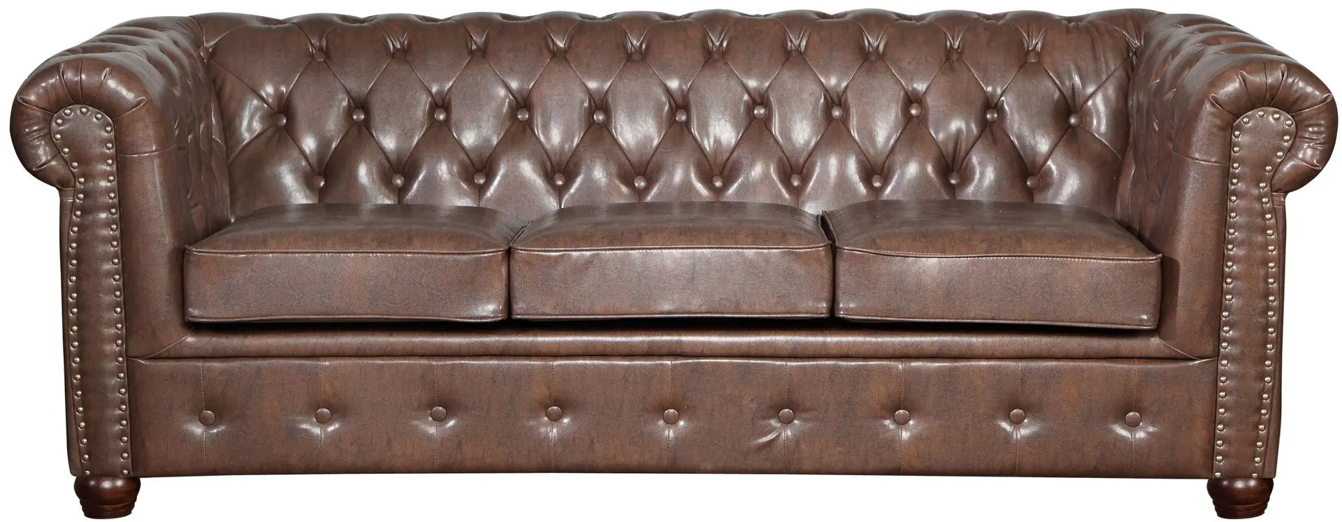 Canapea Inspira Furniture Oxford 3 Seater with Casters/Classic MG 20 (Brown)