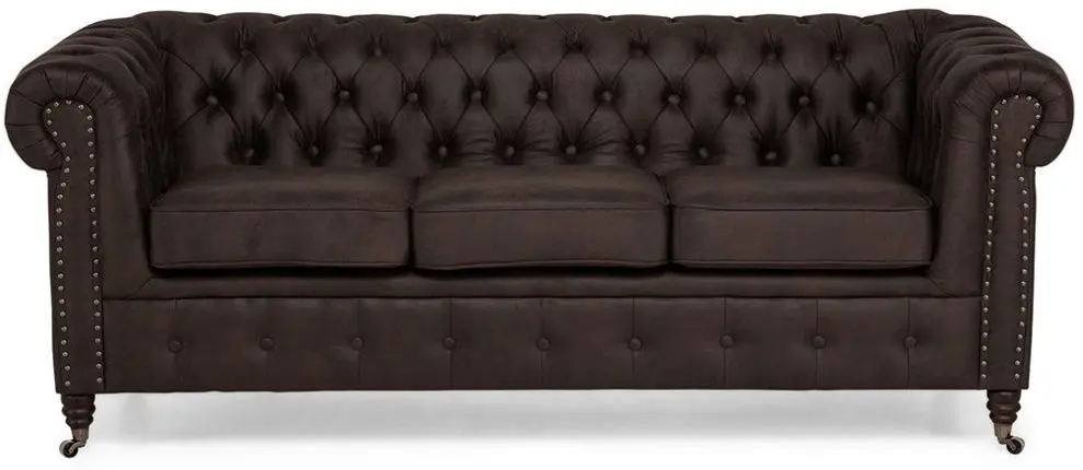 Canapea Inspira Furniture Oxford 3 Seater with Casters Gobi 04 (Brown)