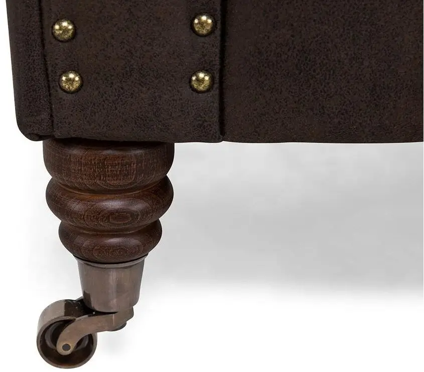 Canapea Inspira Furniture Oxford 3 Seater with Casters Gobi 04 (Brown)