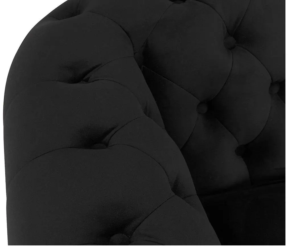 Canapea Inspira Furniture Oxford 3 Seater with Casters Riviera 100 (Black)