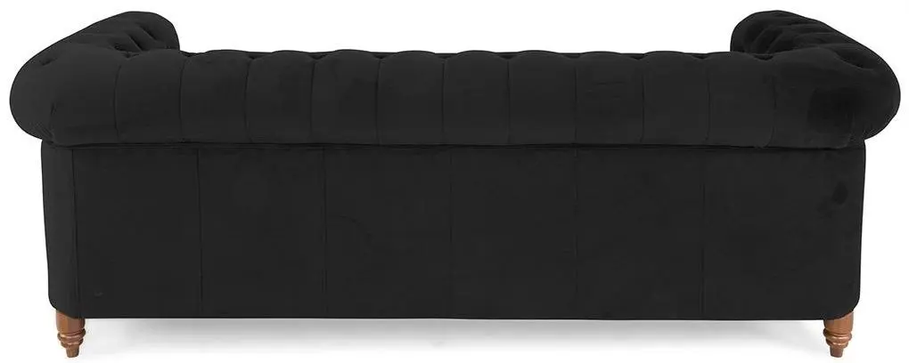 Canapea Inspira Furniture Oxford 3 Seater with Casters Riviera 100 (Black)