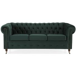 Диван Inspira Furniture Oxford 3 Seater with Casters Riviera 38 (Dark Green) Thumb
