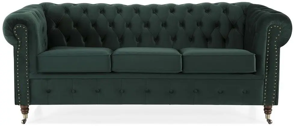 Диван Inspira Furniture Oxford 3 Seater with Casters Riviera 38 (Dark Green)