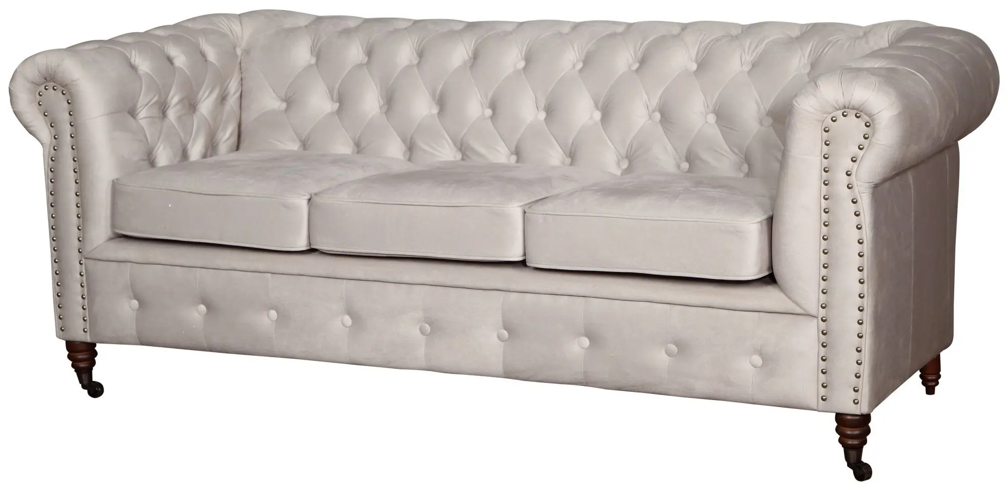 Диван Inspira Furniture Oxford 3 Seater with Casters/York Amore 31 (Grey)