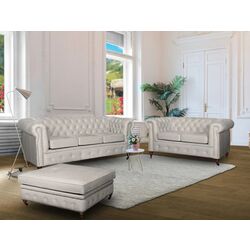 Диван Inspira Furniture Oxford 3 Seater with Casters/York Amore 31 (Grey) Thumb