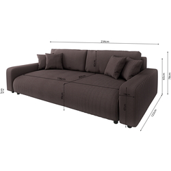 Canapea Inspira Furniture Sara 4 Seater Lincoln 29 (Brown) Thumb