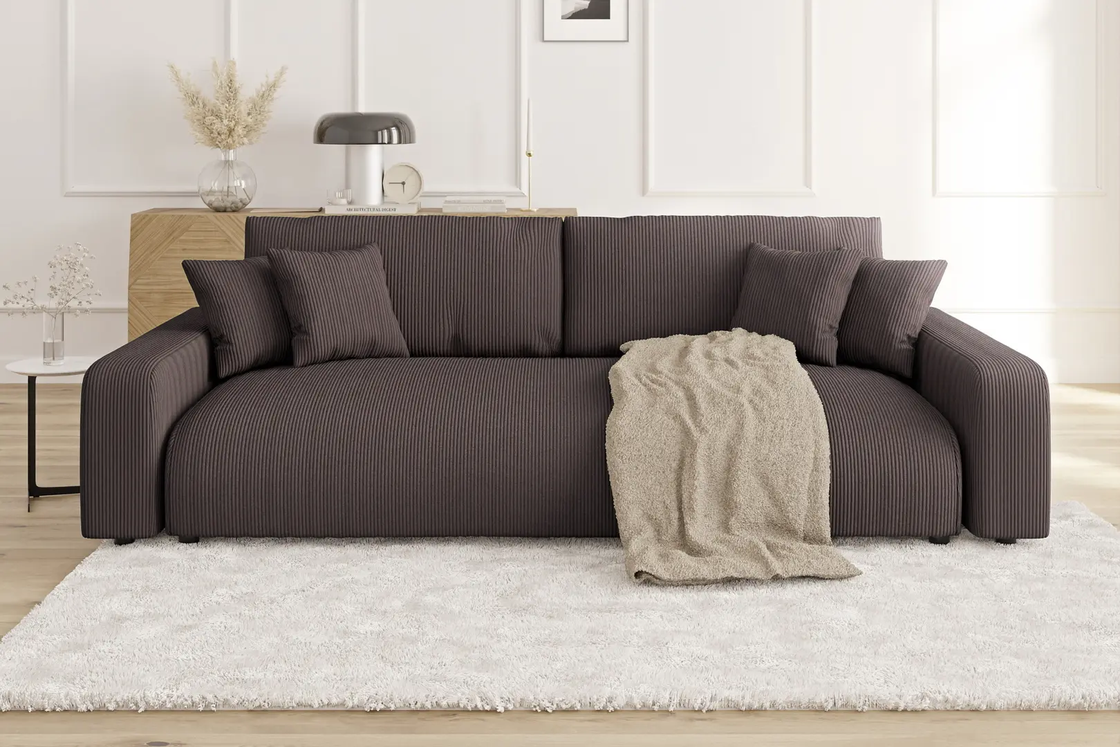 Canapea Inspira Furniture Sara 4 Seater Lincoln 29 (Brown)