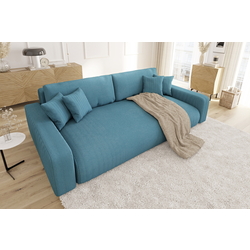 Canapea Inspira Furniture Sara 4 Seater Lincoln 75 (Turquoise) Thumb