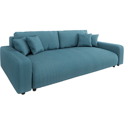 Canapea Inspira Furniture Sara 4 Seater Lincoln 75 (Turquoise) Thumb