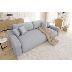 Canapea Inspira Furniture Sara 4 Seater Lincoln 86 (Grey) Thumb