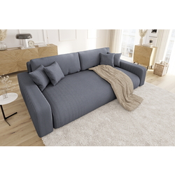 Canapea Inspira Furniture Sara 4 Seater Lincoln 90 (Dark Grey) Thumb