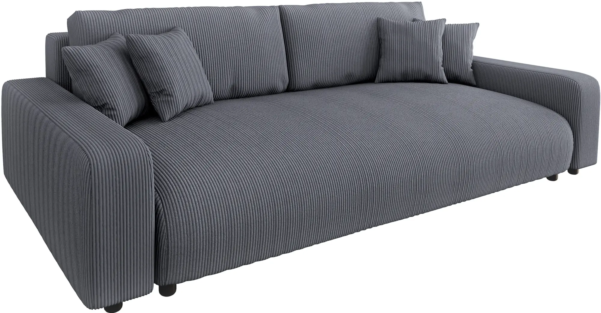 Canapea Inspira Furniture Sara 4 Seater Lincoln 90 (Dark Grey)
