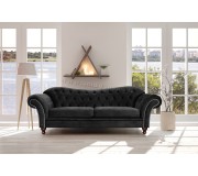 Canapea Inspira Furniture Sheffield 3 Seater 140x185 Amore 22 (Black)