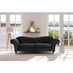 Canapea Inspira Furniture Sheffield 3 Seater 140x185 Amore 22 (Black)